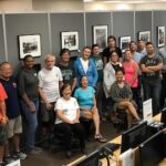 Volunteers including S&D members and community members who set up the Unlikely Liberators exhibit on Schofield Barracks, May 2017