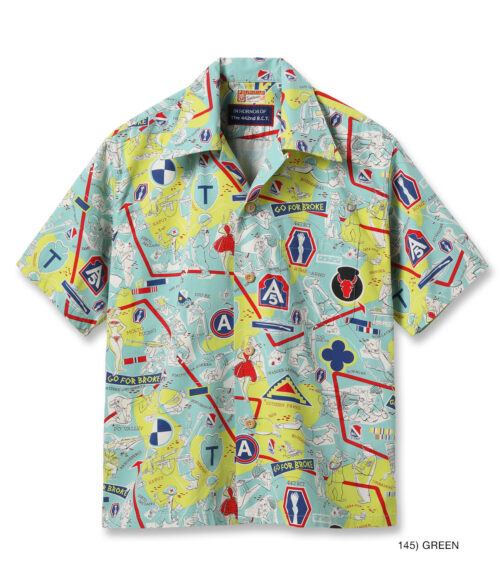 Vintage-style 442nd RCT Aloha shirt (early 1950s era)